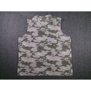 Canyon Guide Tank Top Mens 2X Camouflage Pocket Sleeveless Cotton